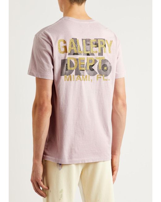 GALLERY DEPT. Pink Art Deco Printed Cotton T-shirt for men