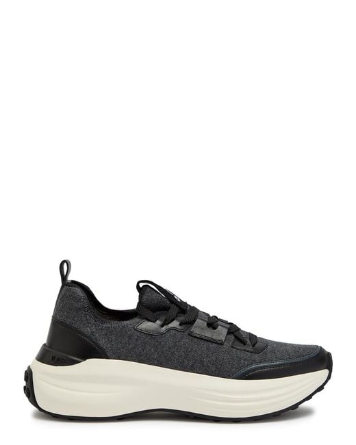 Tod's Black Sportiva 81L Panelled Knit Sneakers