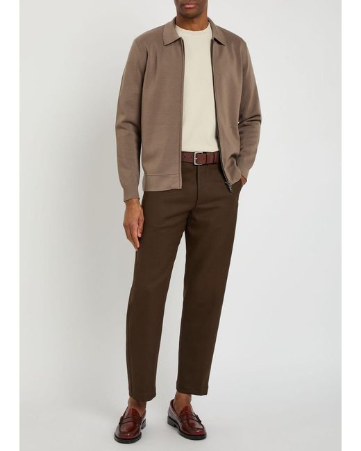 Sunspel Brown Merino Wool Jacket for men