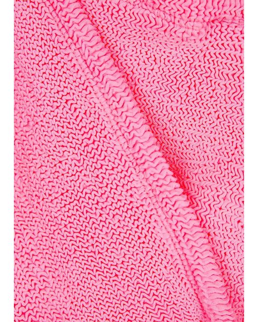 Hunza G Pink Xandra Seersucker Bikini