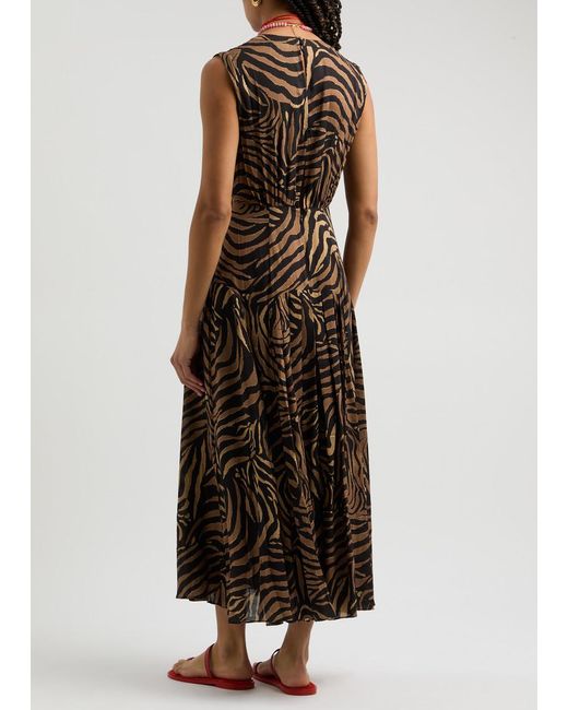 Rixo Black Coralie Printed Jersey Dress