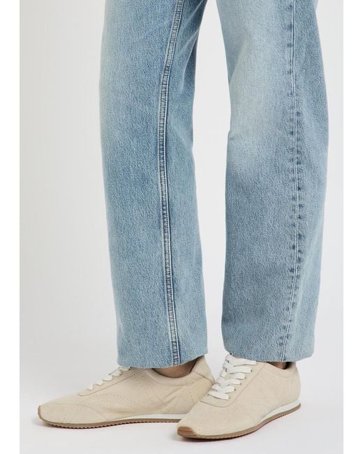 Totême  White Flex Suede Sneakers