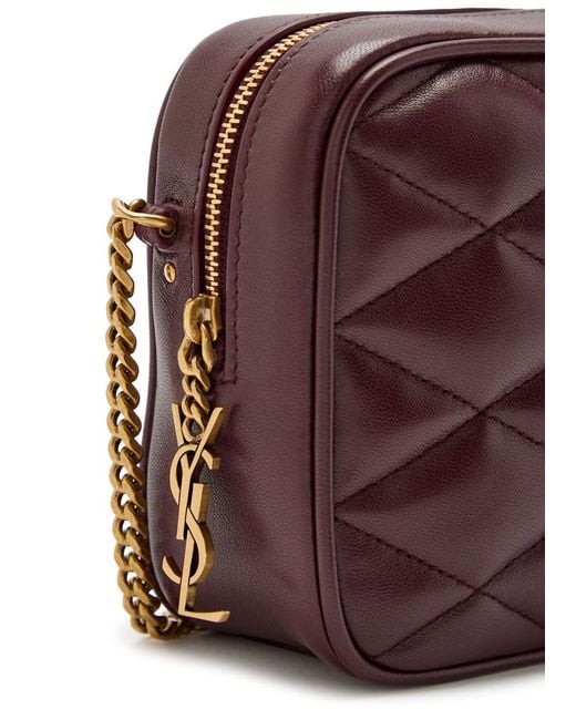 Saint Laurent Purple Small Quilted Leather Camera Bag