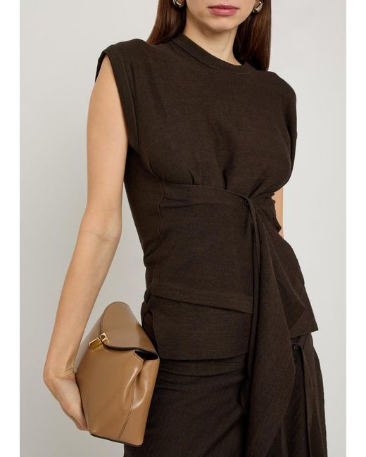 Lemaire Black Buttoned-Panel Fine-Knit Top