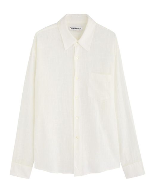 Our Legacy White Coco Cotton Gauze Shirt for men