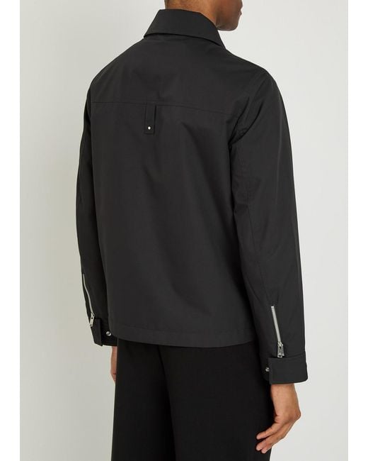 Moose Knuckles Black Jacques Logo Woven Jacket for men