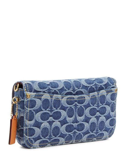 COACH Hayden Blue Logo-jacquard Denim Cross-body Bag | Lyst