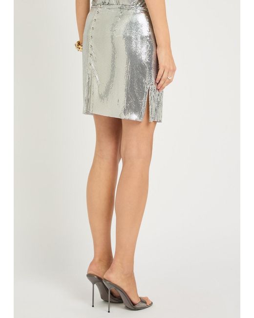 Rabanne Gray Chainmail Mini Skirt