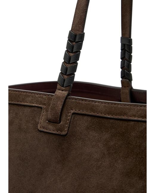 Metier Brown Cala 42 Suede Tote Bag
