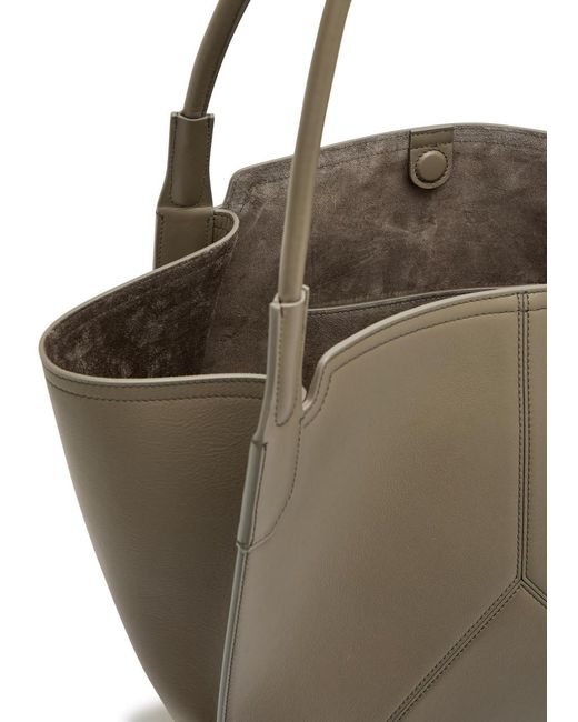 Victoria Beckham Brown Victoria Panelled Leather Tote Bag