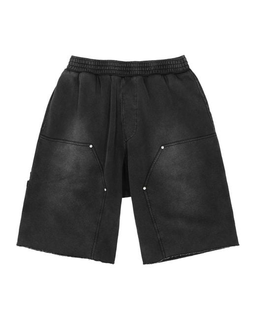 Givenchy Black Carpenter Faded Cotton Shorts for men