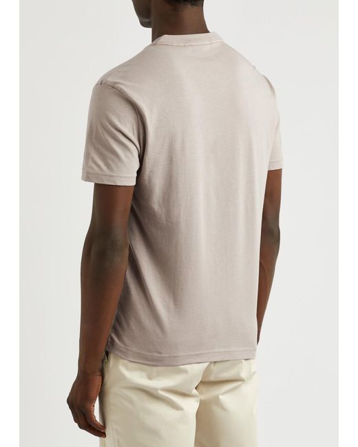 Calvin Klein White Optic Logo-Print Cotton T-Shirt for men