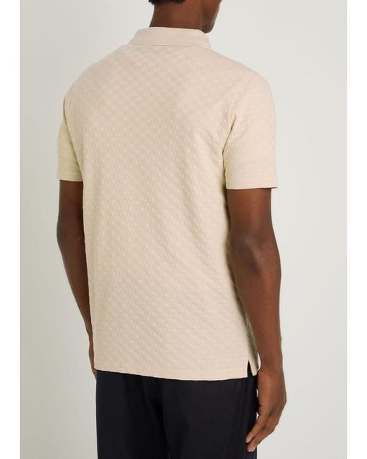 Paul Smith Natural Textured Cotton Polo Shirt for men