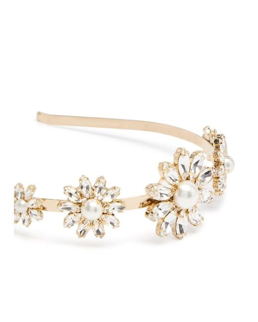 Rosantica White Profumo Crystal-Embellished Headband