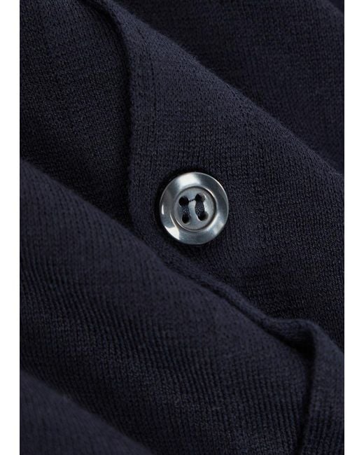 John Smedley Blue Folke Fine-Knit Cotton Shirt for men