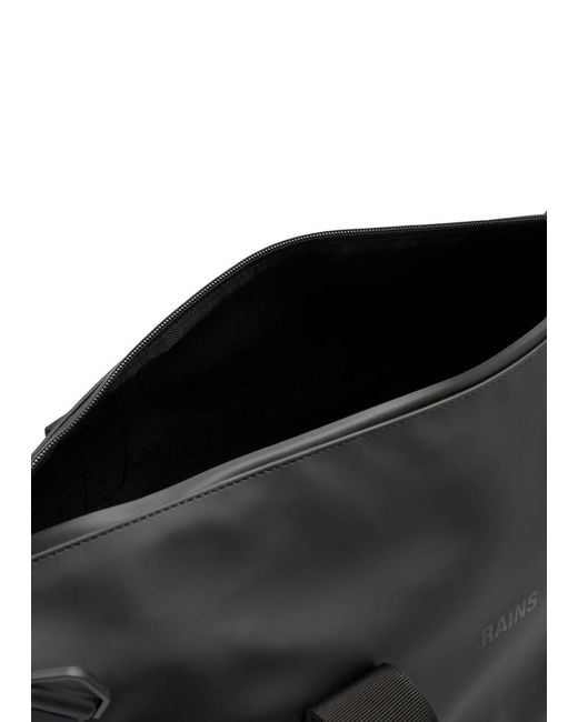 Rains Black Hilo Weekend Small Rubberised Holdall for men