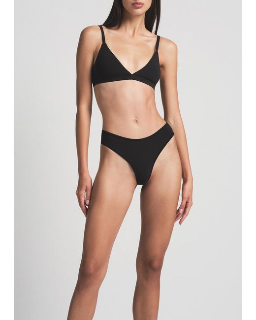 Skims Black Stretch-Jersey Thong