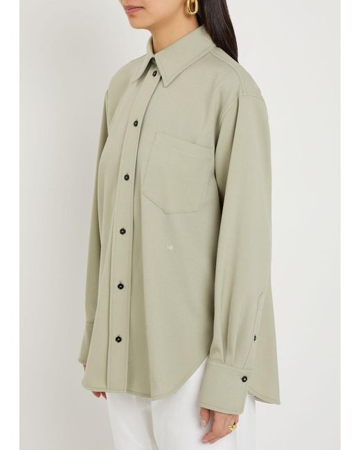Victoria Beckham White Crepe Shirt