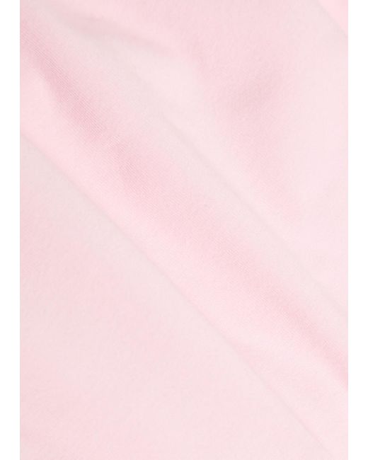 Skims Pink Asymmetric Stretch-Cotton Top