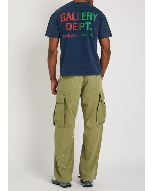 GALLERY DEPT. Blue Boardwalk Logo-Print Cotton T-Shirt for men