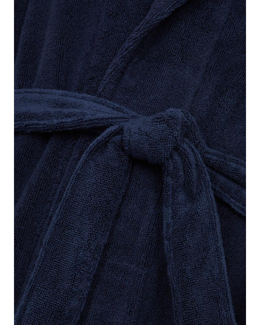 Calvin Klein Blue Terry Cotton Robe for men