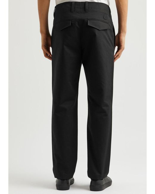 Moncler Black Straight-leg Cotton Trousers for men