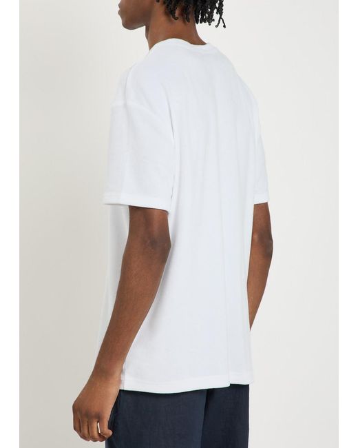 Polo Ralph Lauren White Logo-Embroidered Terry T-Shirt for men