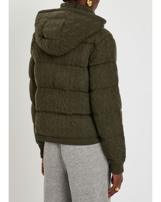 Polo Ralph Lauren Green Padded Wool And Cashmere-Blend Jacket