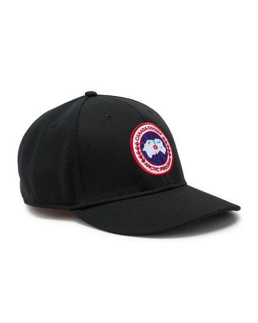 Canada Goose Black Arctic Logo-Appliqué Twill Cap for men