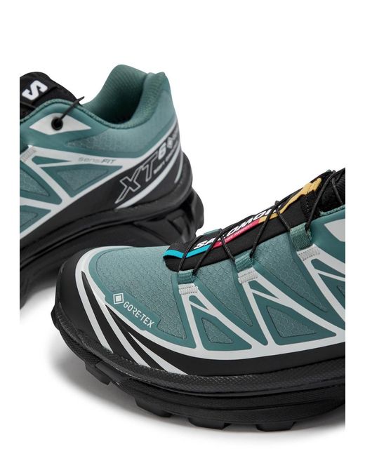 Salomon Green Xt-6 Gtx Panelled Mesh Sneakers