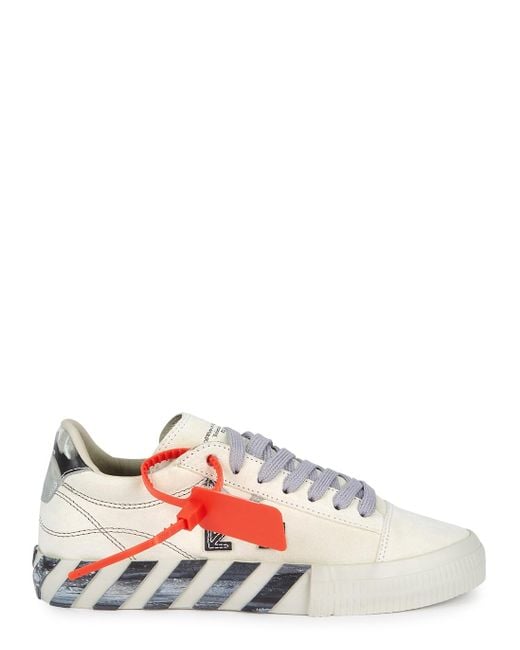 Off-White c/o Virgil Abloh Gray Liquid Melt Low Vulcanized Suede Sneakers