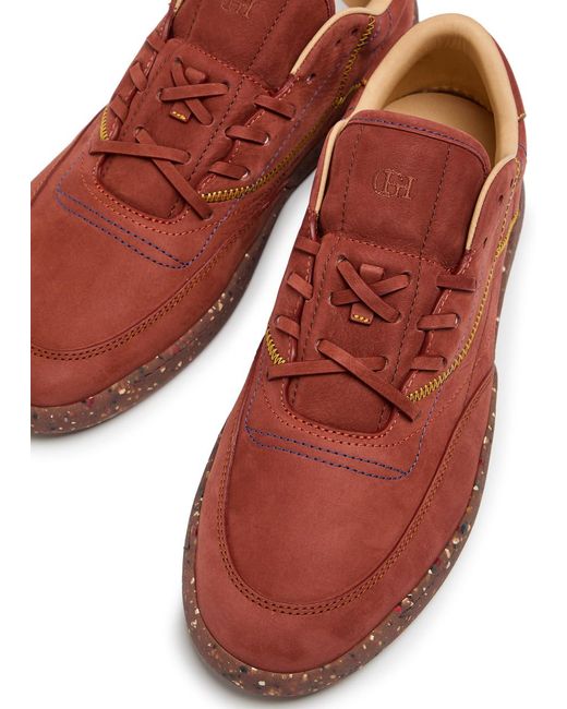 Gabriela Hearst Red Ohio Speckled Nubuck Sneakers