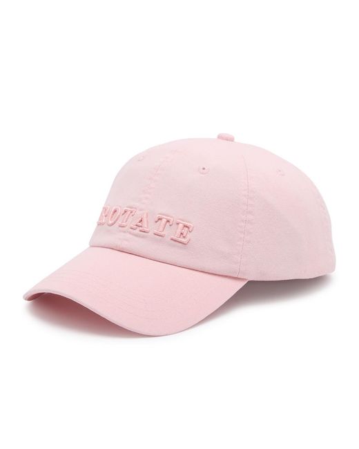 ROTATE SUNDAY Pink Logo-Embroidered Cotton Cap