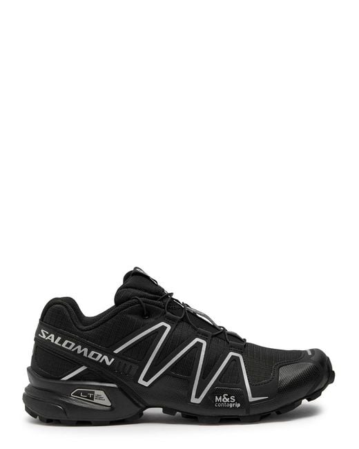 Salomon Black Speedcross 3 Panelled Mesh Sneakers for men