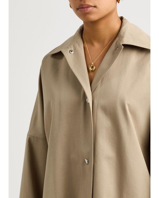 Totême  Natural Oversized Cotton-Twill Jacket