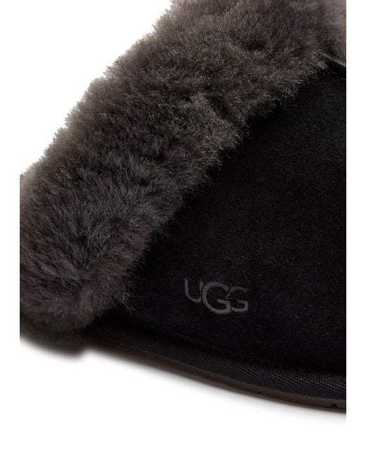 Ugg Black Scuffette Ii Suede Slippers