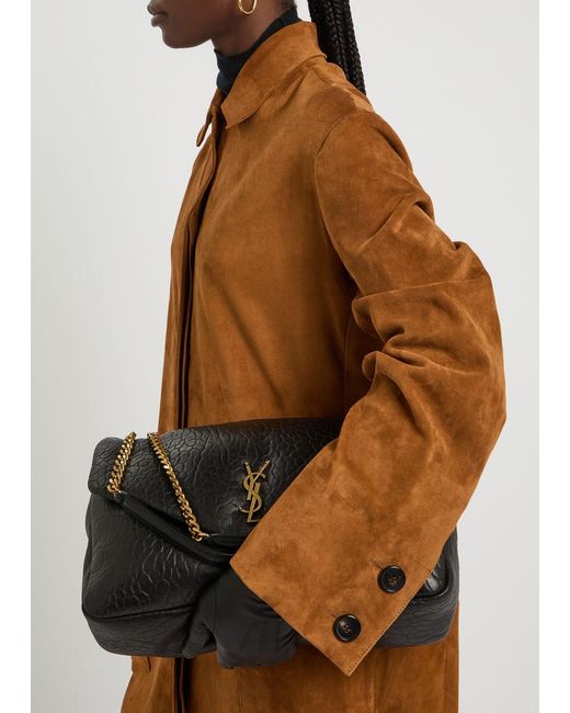 Saint Laurent Black Calypso Large Padded Leather Shoulder Bag
