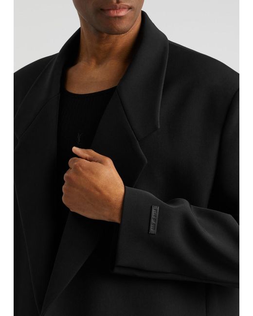 Fear Of God Black California Double-Breasted Twill Blazer for men