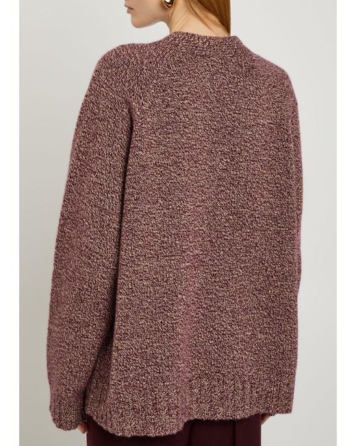 The Elder Statesman Red Oak Marl Cashmere Cardigan