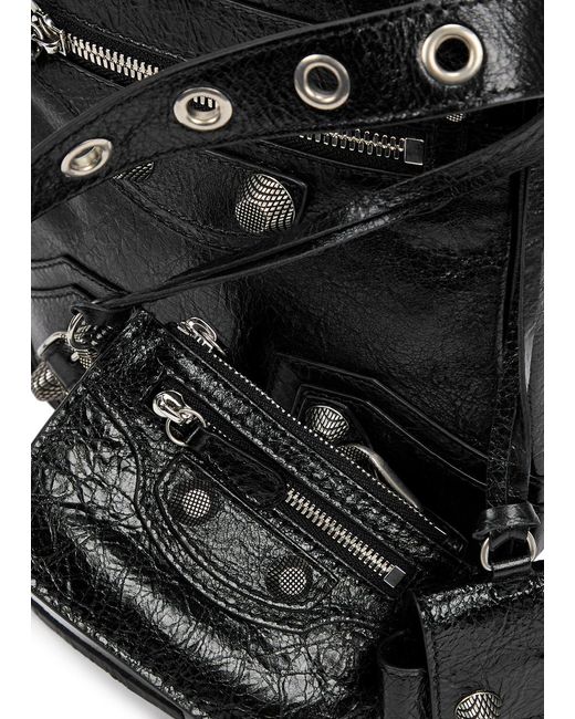 Balenciaga Black Le Cagole Leather Cross-body Bag for men