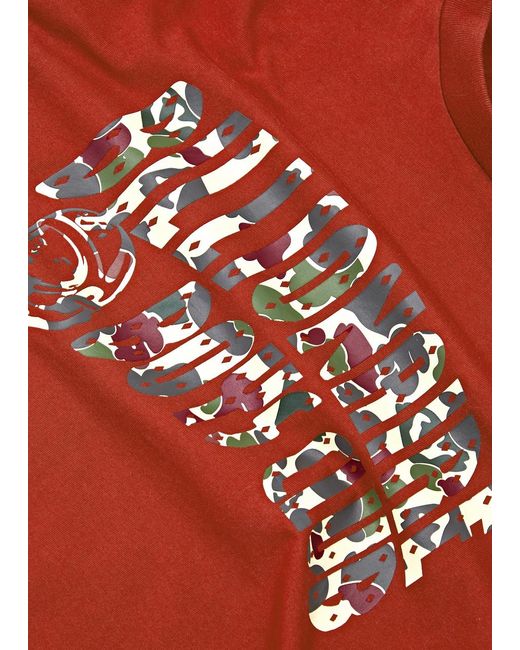 BBCICECREAM Red Duck Camo Arch Logo Cotton T-shirt for men