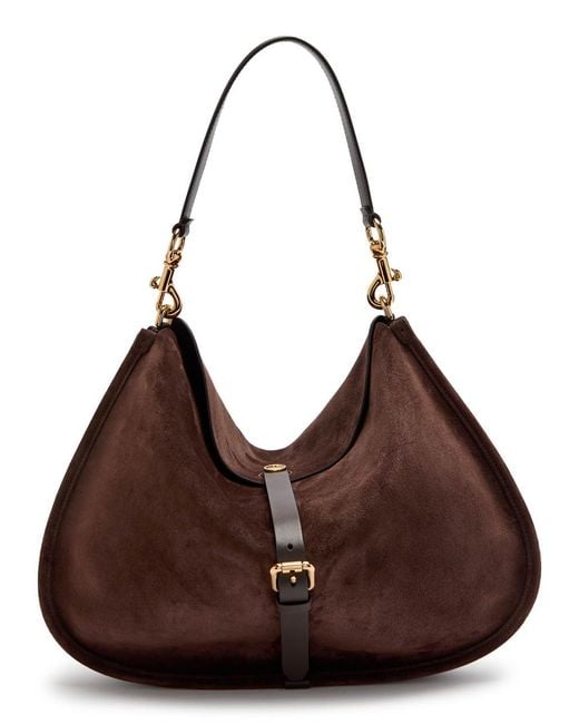 Etro Brown Pony Xl Suede Tote Bag