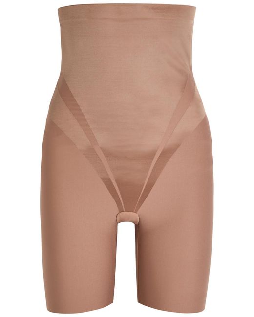 Spanx Brown Transform Sculpting High-Waist Shorts