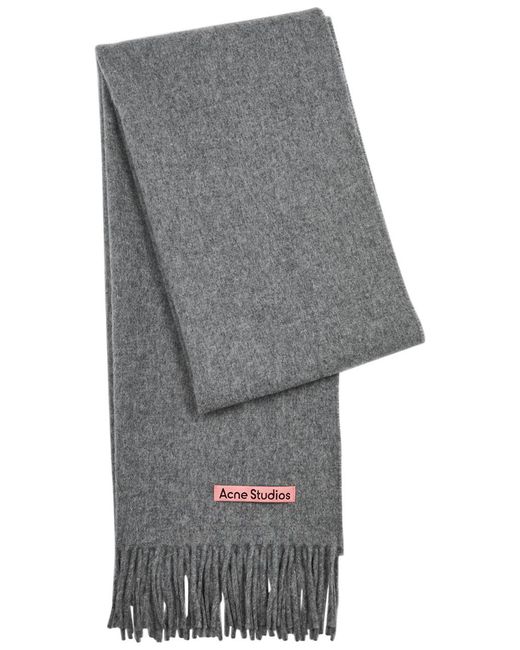 Acne Gray Canada Wool Scarf for men