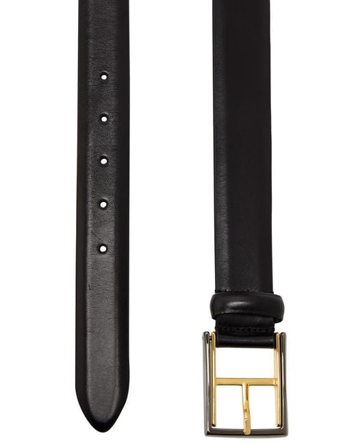 Andersons Black Glossed Leather Belt