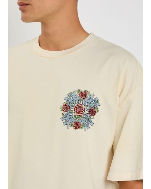 Amiri Natural Out For Trouble Printed Cotton T-Shirt for men