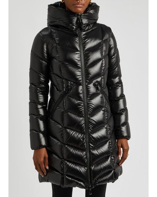Moncler Black Marus Quilted Shell Coat