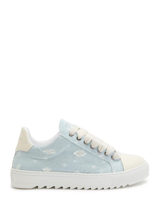 NUMERIS White Atelier Vintage Denim Sneakers for men