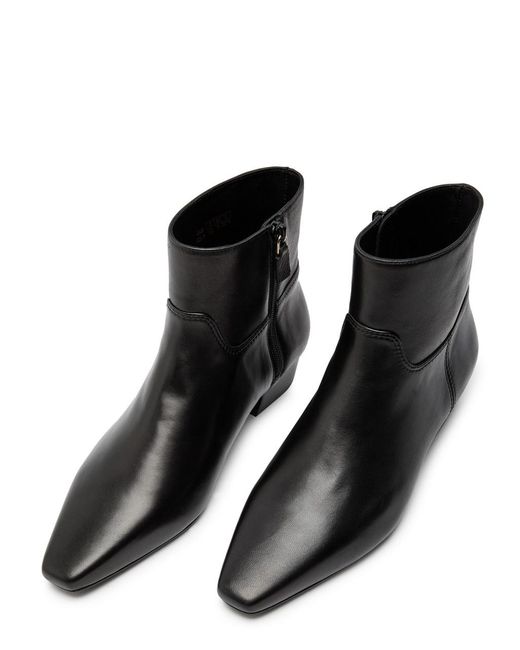 Stuart Weitzman Black Stassi 20 Leather Ankle Boots