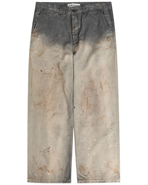Our Legacy Natural Rig Chino Dirt-Effect Straight-Leg Jeans for men
